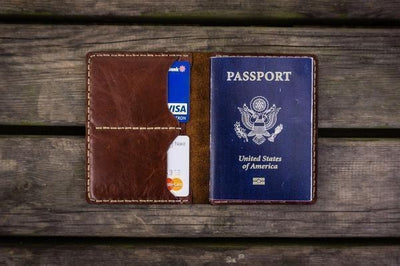 Modern Passport Wallet, Textured Navy, Small Leather Goods