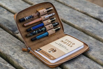 Handcrafted Retro Leather Pencil Case/Pen Holder