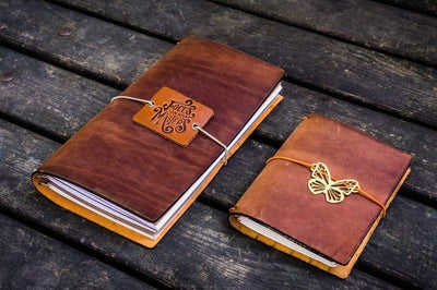 Adventure Journal Medium Notebook Cover – Black Wand Leather Works