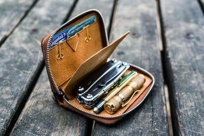 Everyday Carry (EDC) Handmade Leather Wallet