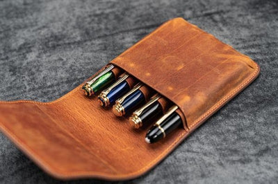 Leather Flap Pen Cases