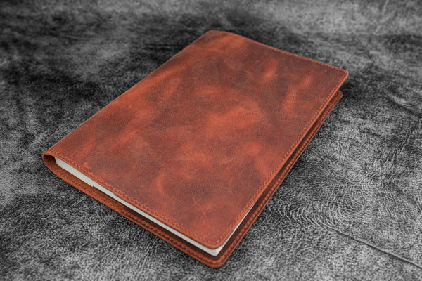 Orange Leather A5 Notebook / Planner Cover | Galen Leather