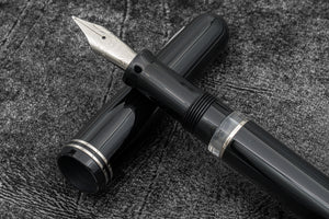 Gioia Metis Classic Black Fountain Pen - Silver Trim