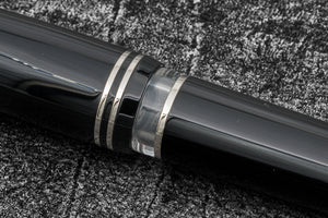 Gioia Metis Classic Black Fountain Pen - Silver Trim