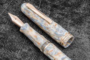 Gioia Metis Capuccino Fountain Pen - Rose Gold Trim