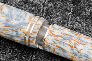 Gioia Metis Capuccino Fountain Pen - Rose Gold Trim