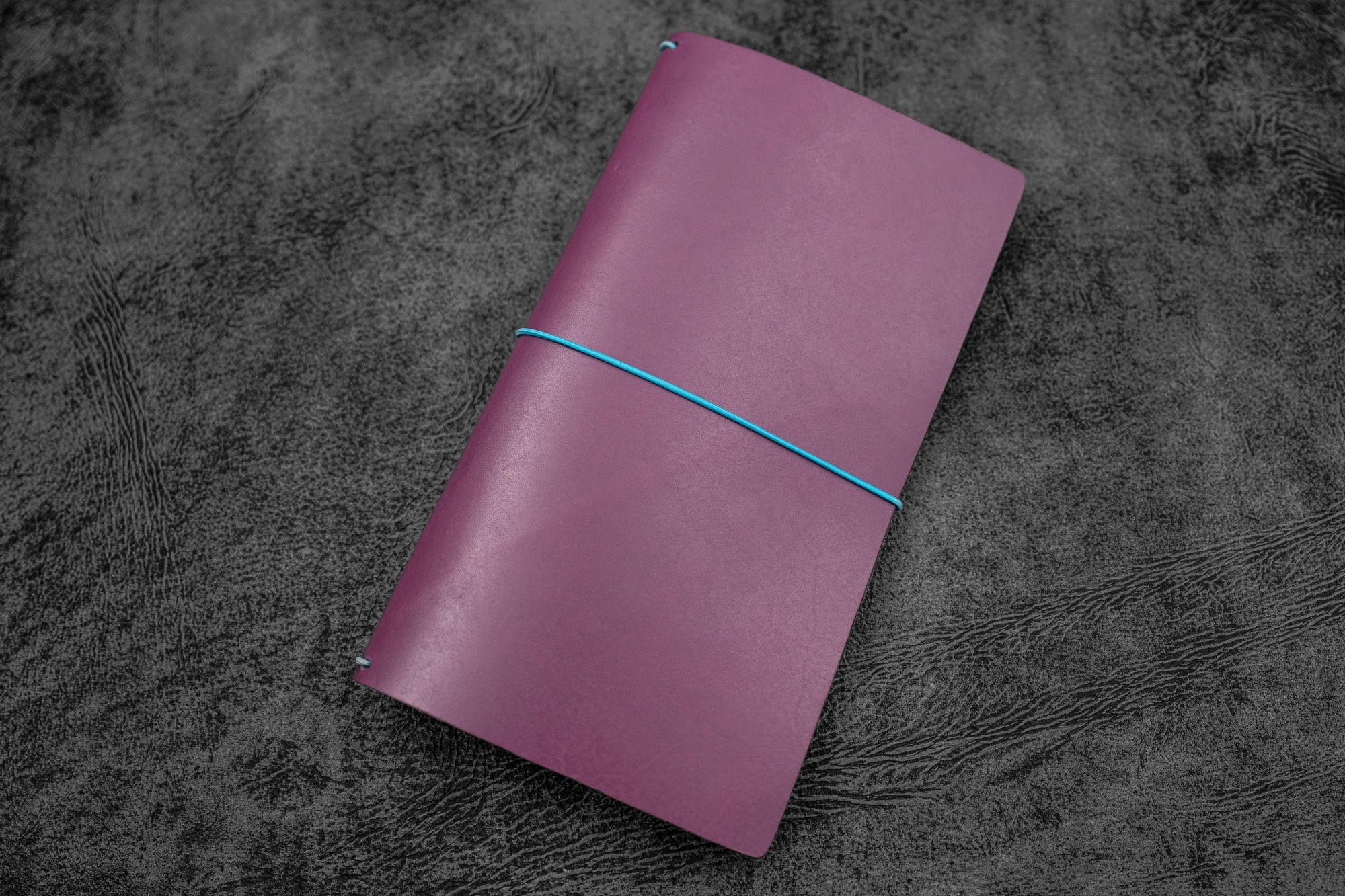 SECONDS  Leather Traveler's Notebook Cover - Purple