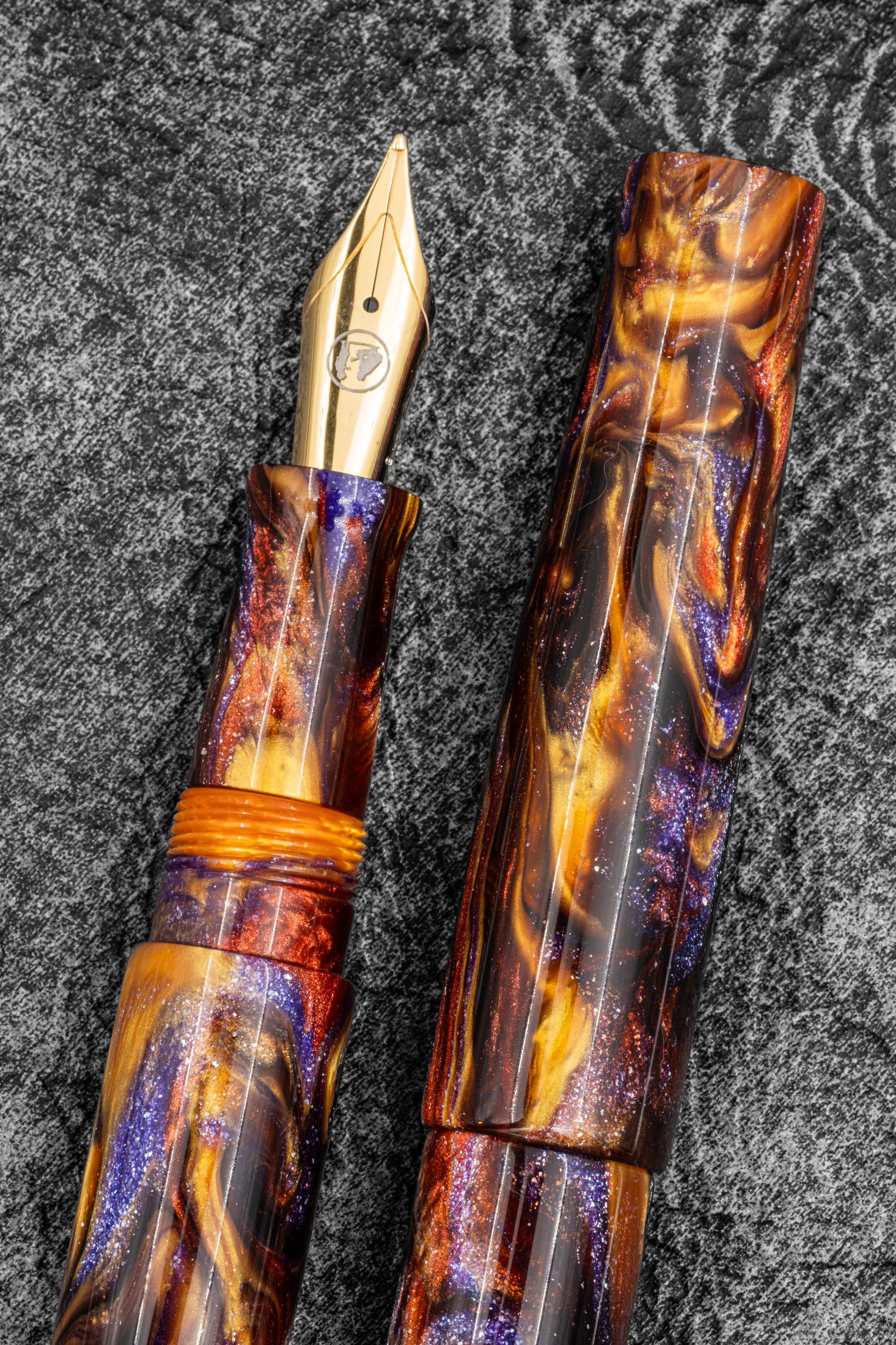 Galen X Studyo Agackakan - Fountain Pen V1 - Amethyst Geode