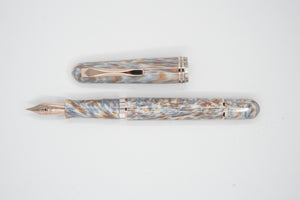 Gioia Metis Capuccino Fountain Pen - Rose Gold Trim