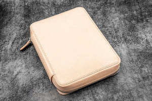 Expansi-Folio Leather Wide A5 Zip Folio - Undyed Leather