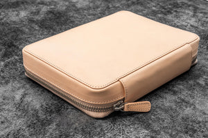 Expansi-Folio Leather Wide A5 Zip Folio - Undyed Leather