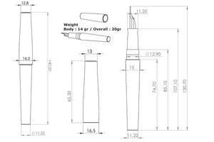 Galen X Studyo Agackakan - Fountain Pen V1 - Black Velvet Hibiscus