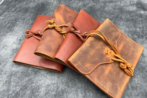 SECONDS Refillable Leather Wrap Journal / Planner Cover  - Multiple Colors - 432