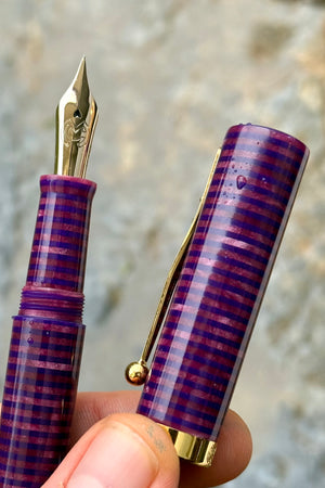 Magna Carta Mag 600 Fountain Pen True Flex Nib - Purple Striped