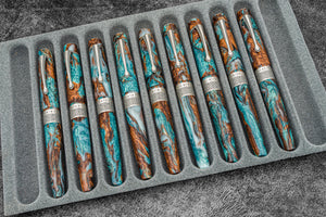 Kilk & Galen SE Celestial Fountain Pen - Teal Agate