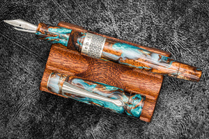 Kilk & Galen SE Celestial Fountain Pen - Teal Agate