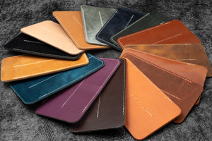 Leather Double Fountain Pen Sleeve / Pen Pouch - Multiple Colors