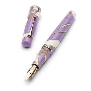 Leonardo Momento Zero Fountain Pen - Nuvola Lilac - Rose Gold