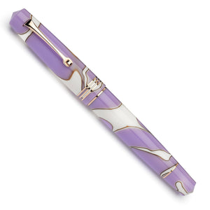 Leonardo Momento Zero Fountain Pen - Nuvola Lilac - Rose Gold