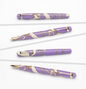 Leonardo Momento Zero Fountain Pen - Nuvola Lilac - Rose Gold