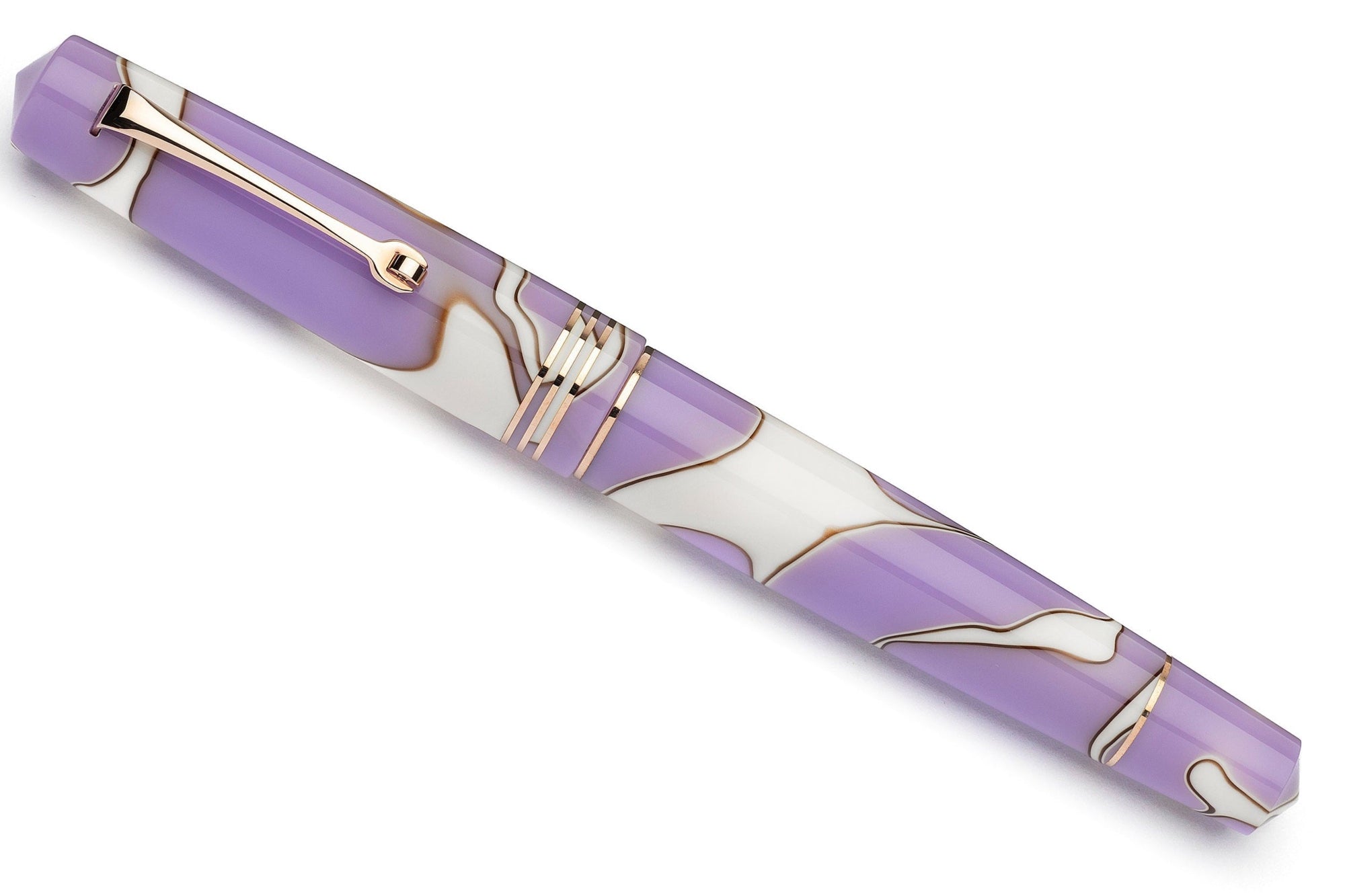 Leonardo Momento Zero Fountain Pen - Nuvola Lilac - Rose Gold