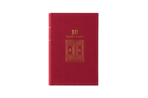 Midori 10 Year Diary Red