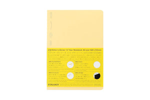 Stalogy 1/2 Year Notebook - A5 - Grid - 186 Pages - Yellow