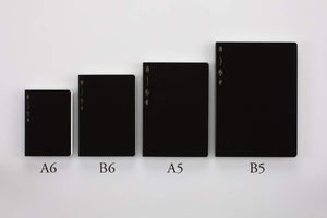 Stalogy 1/2 Year Notebook - B6 - Grid - 186 Pages - Black