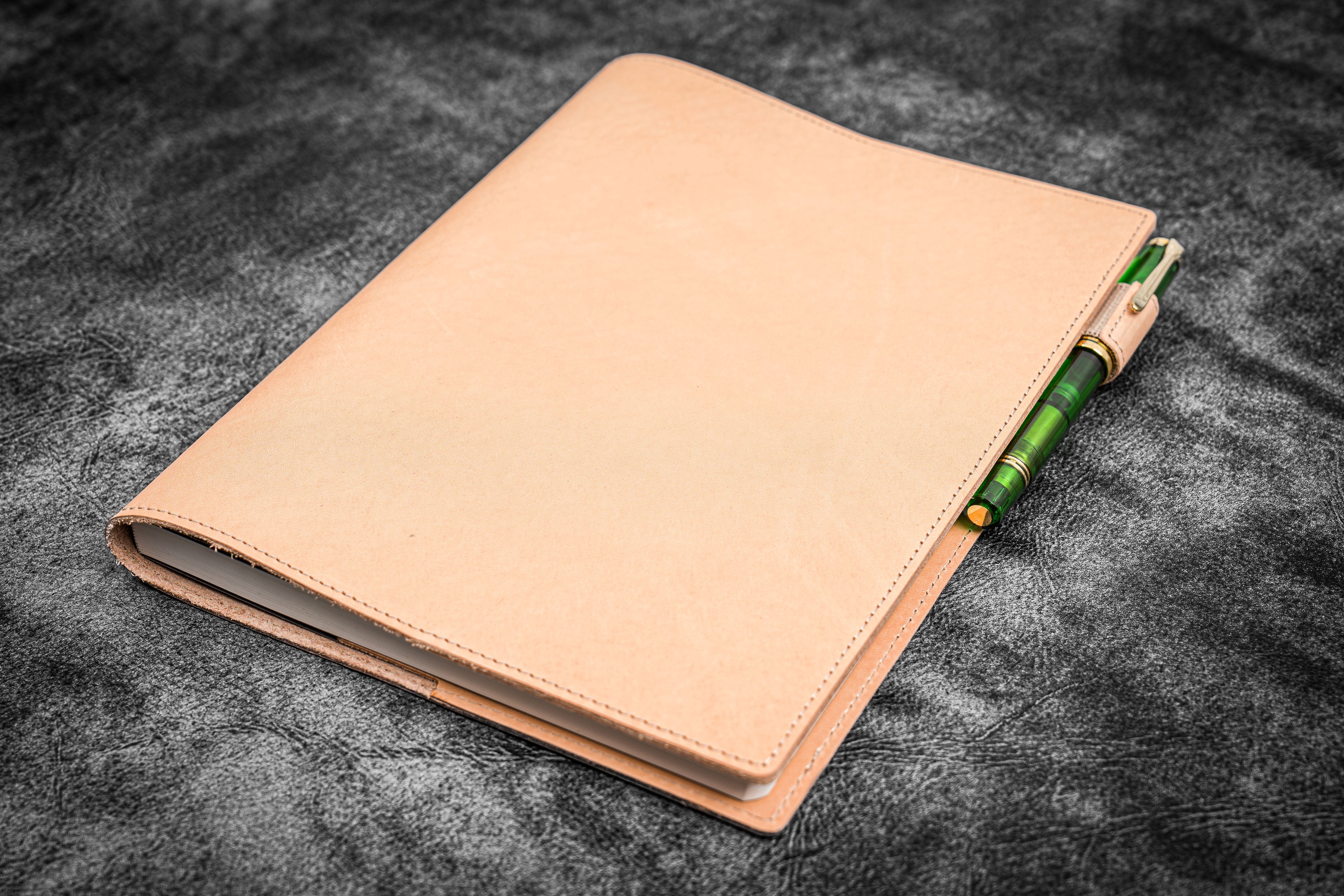 A6 Zippered Planner with Refillable Notebook (Green/Orange)