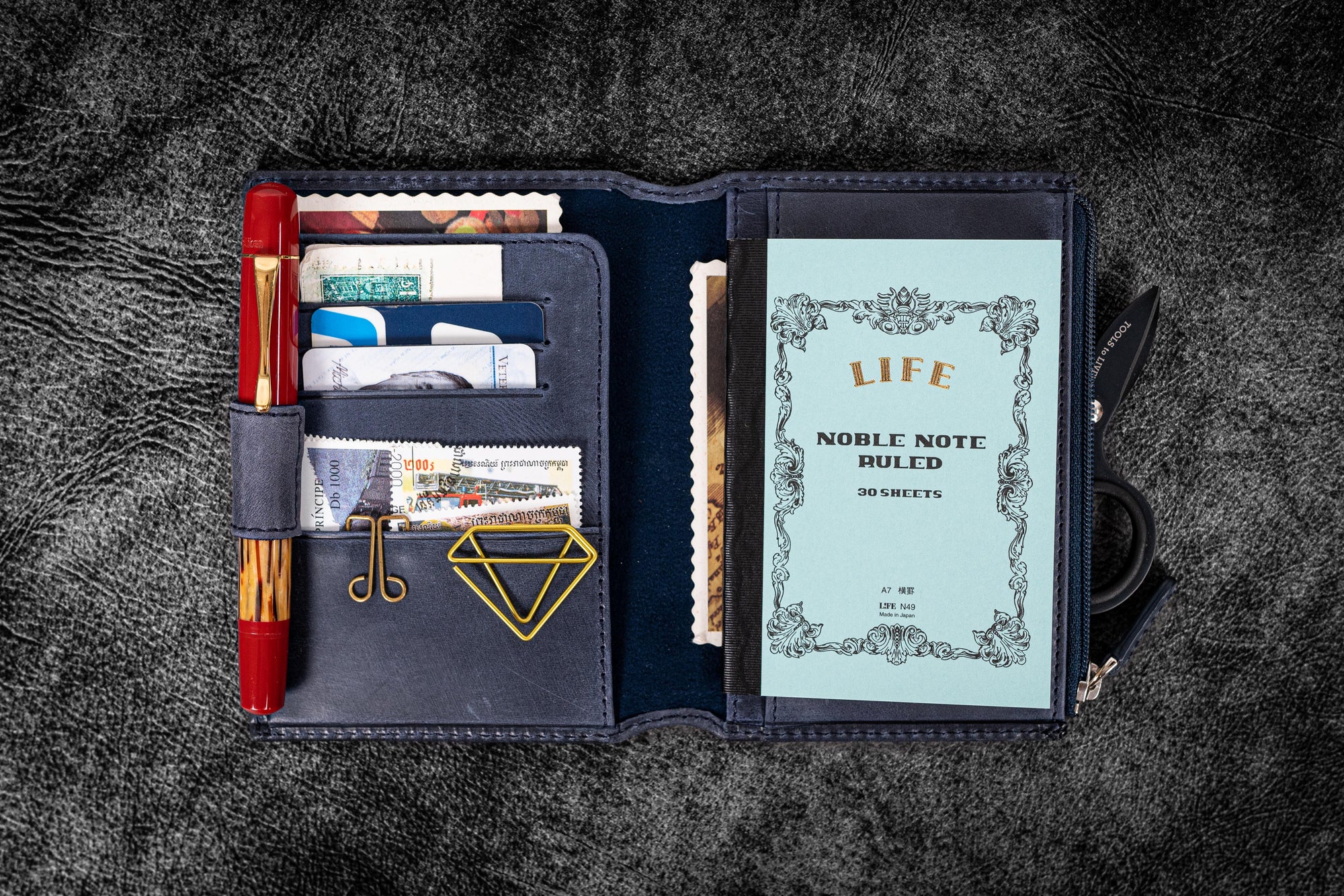 TRAVELER'S Notebook Passport Size - Navy Blue – Jenni Bick Custom Journals