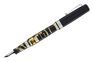 OMAS Paragon Fountain Pen in Black Lucen with Silver Trim