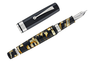 OMAS Paragon Fountain Pen in Black Lucen with Silver Trim