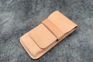 SECONDS Flap Three Slots Pen Case - Multiple Color - 2002-Undyed Leather