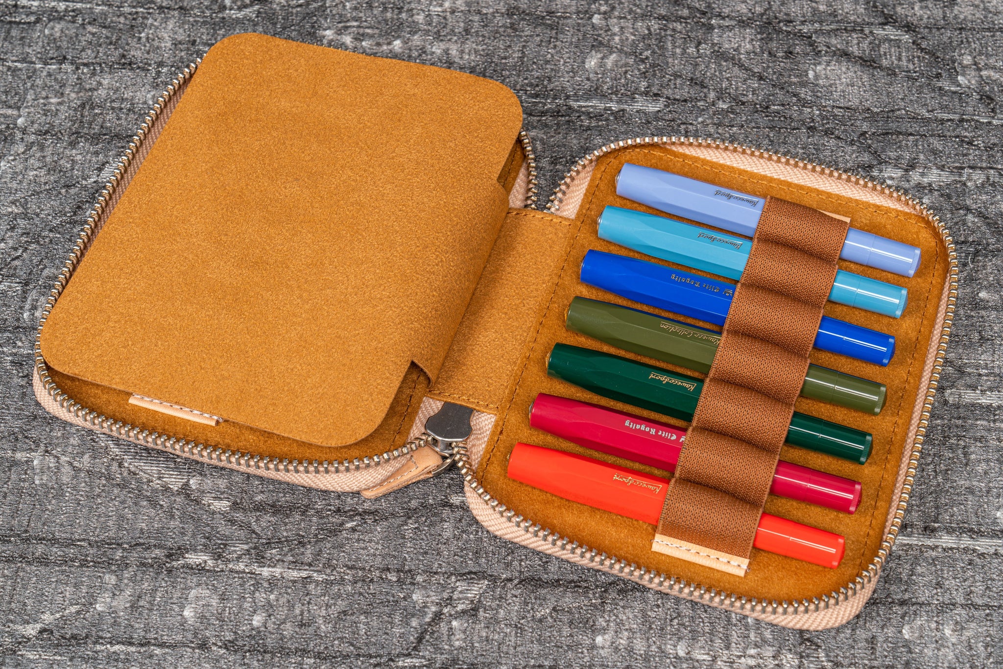 School Leather Pencil Case Pen Roll – LeatherNeo