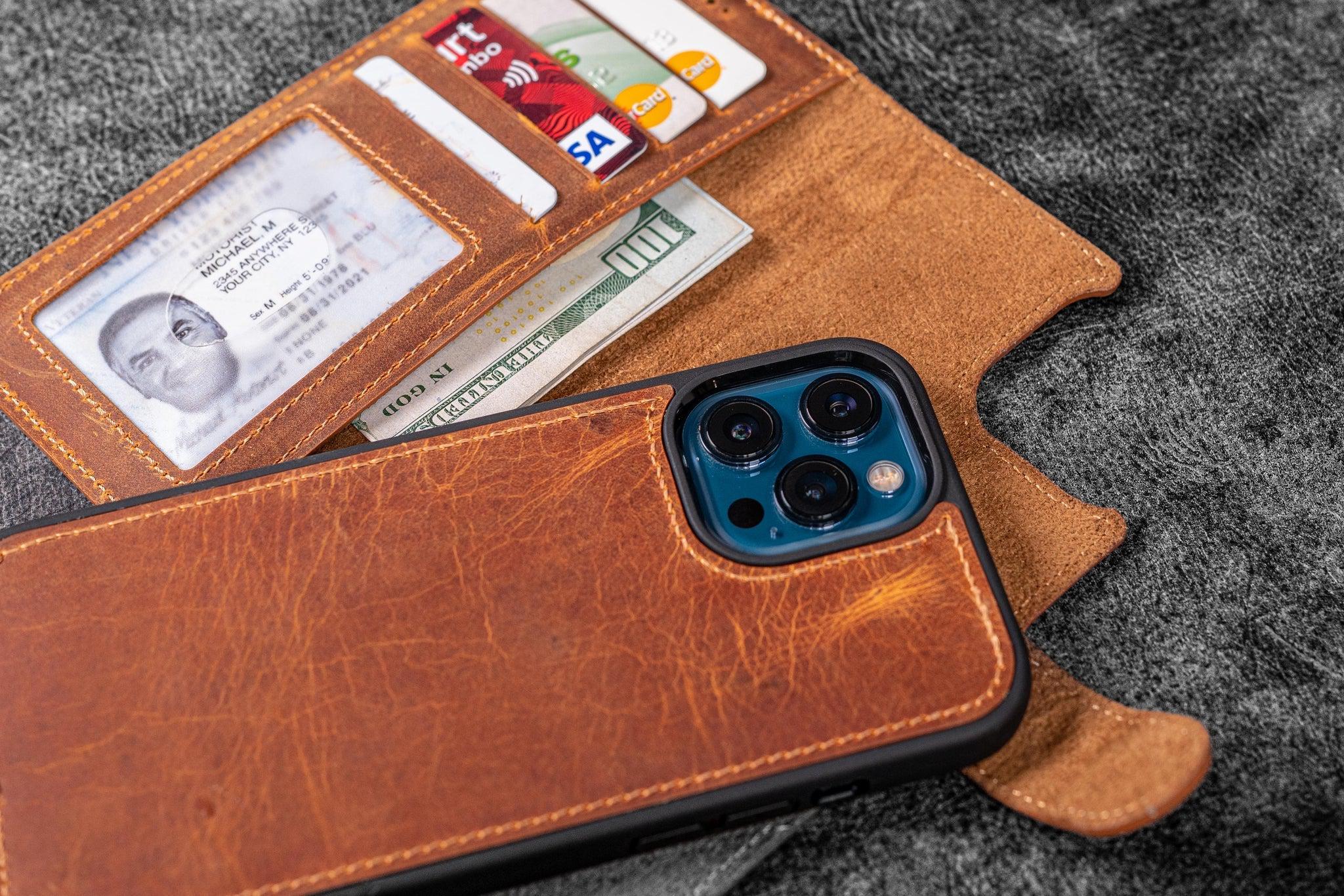 iPhone 12 Pro Leather Detachable Wallet Case with MagSafe - Hardiston