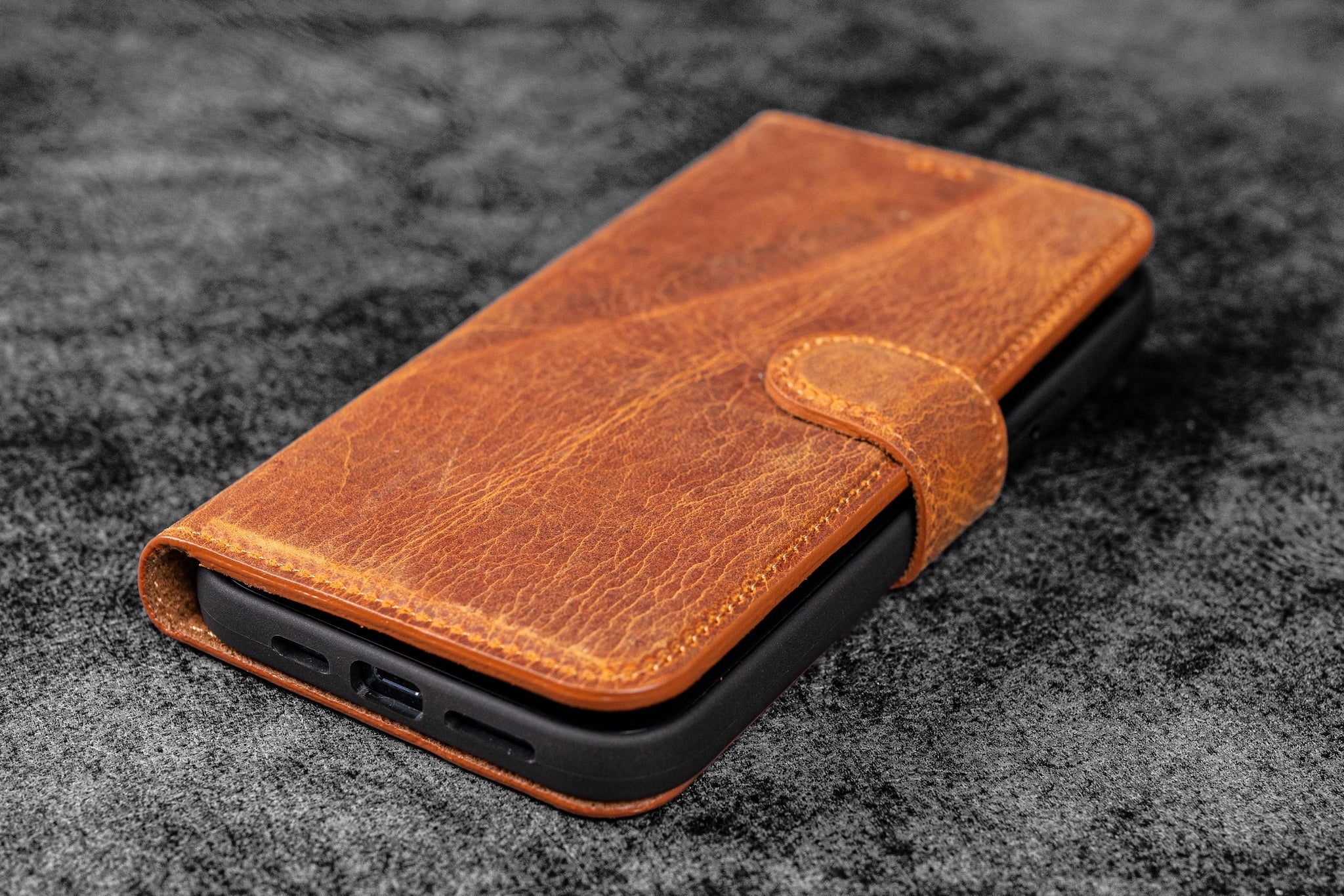 Galen Leather iPhone 13 Mini (5.4) Leather Wallet Case