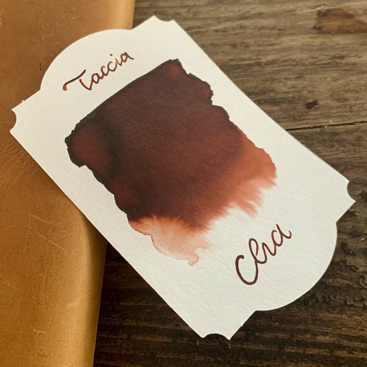 Taccia Cha Brown Fountain Pen Ink Galen Leather