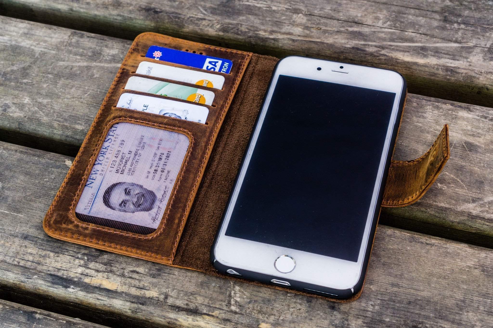 Galen Leather Detachable iPhone 13 Leather Wallet Case