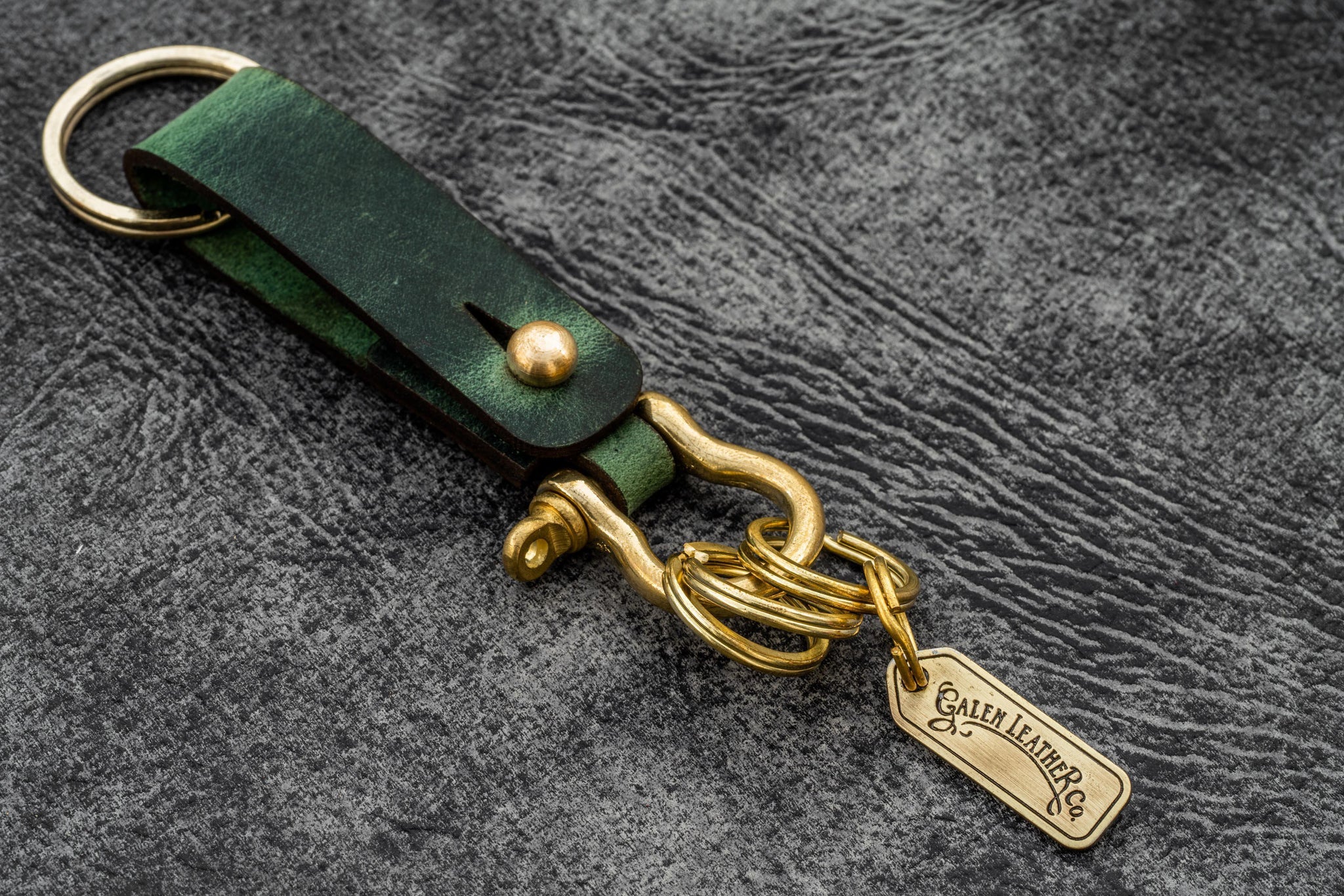 Leather Key Fob | Artifact | Handmade in Omaha, Ne Brown