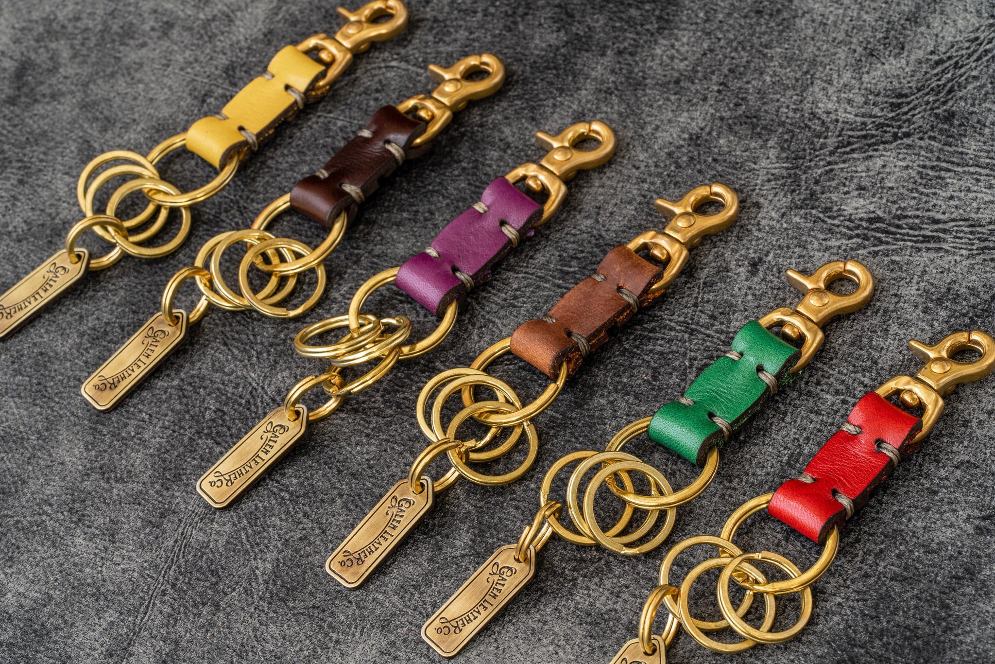 Solid Brass Key Chain Holder Keyrings Bag Wallet Chain Keychains With Snap  Hook