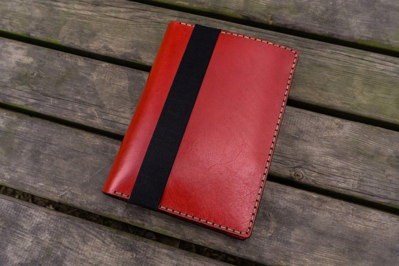 Handmade Leather Leuchtturm1917 A5 Notebook Cover - Red -Galen Leather