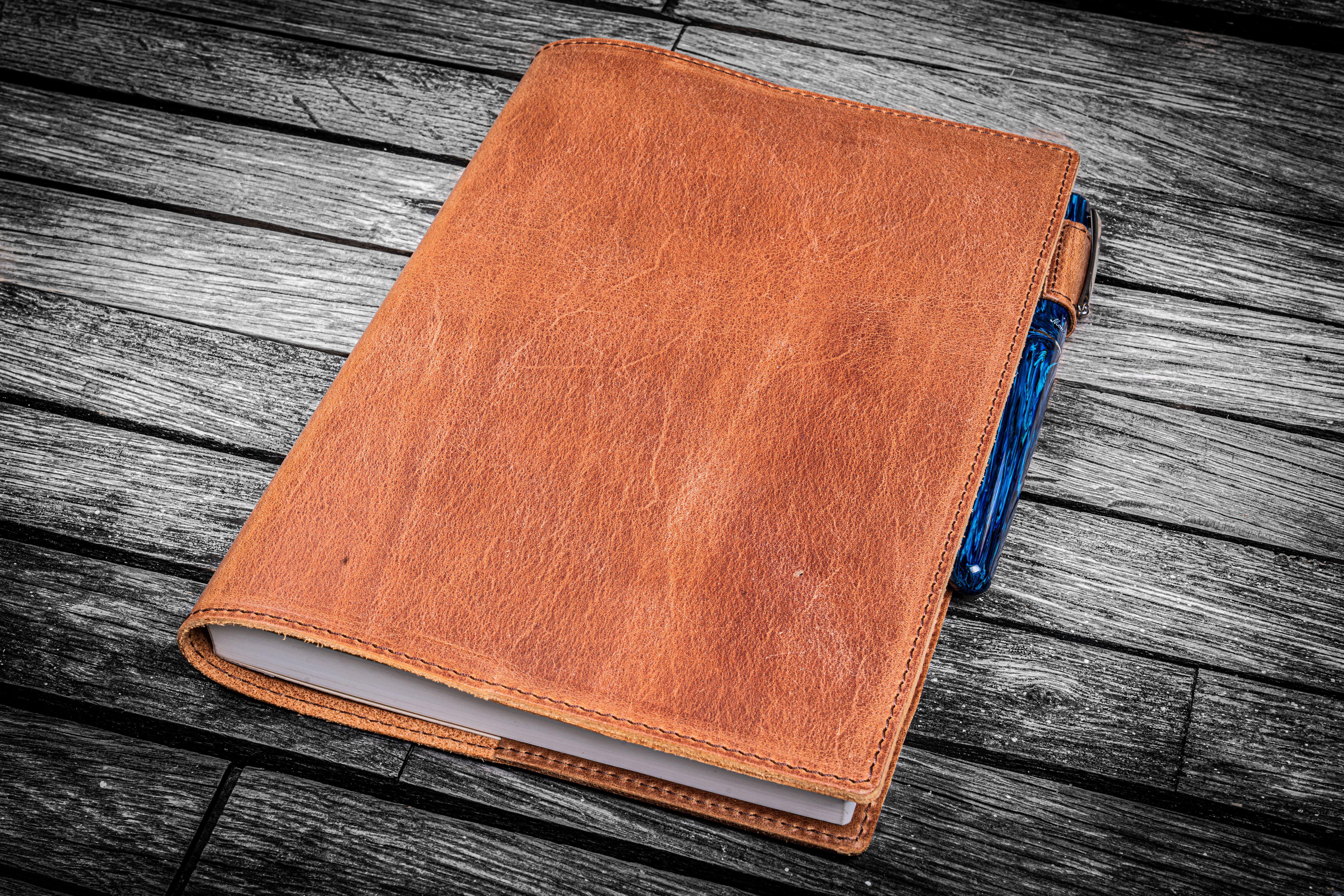 Leather Slim A5 Notebook / Planner Cover - Undyed Leather