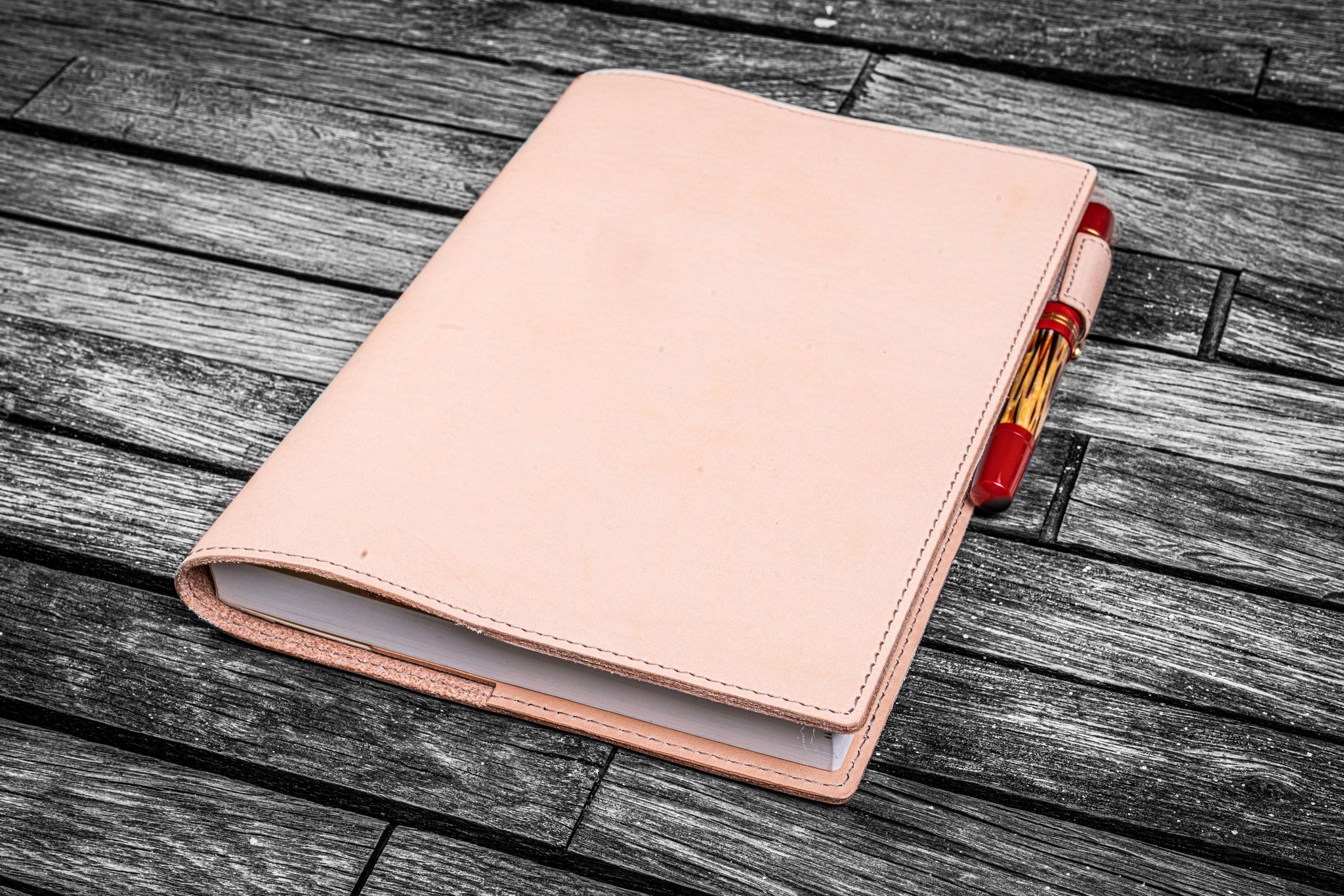 A6 Zippered Planner with Refillable Notebook (Green/Orange)