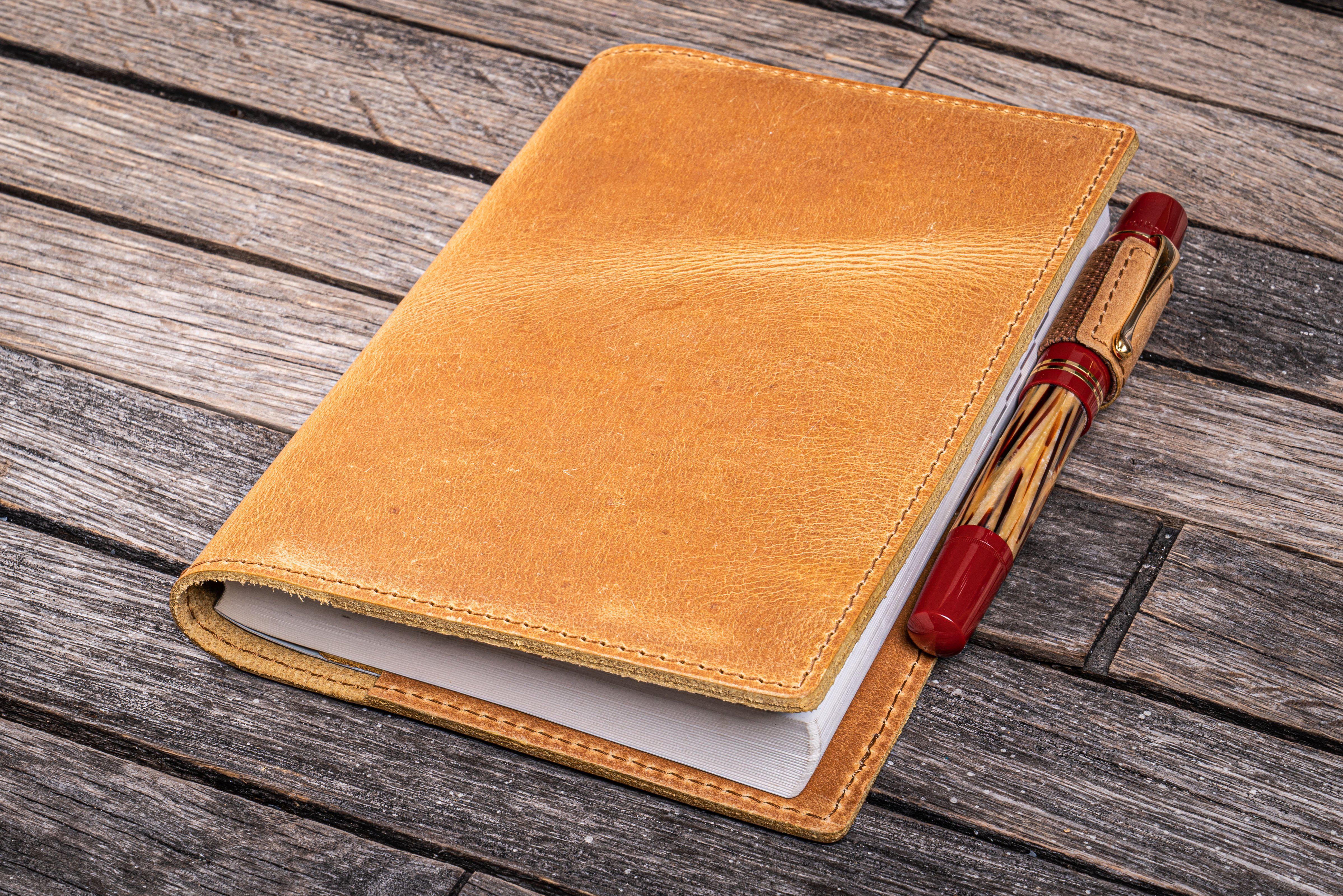 Refillable Leather Wrap Journal/Planner Cover - Honey Ochre Color - Galen  Leather