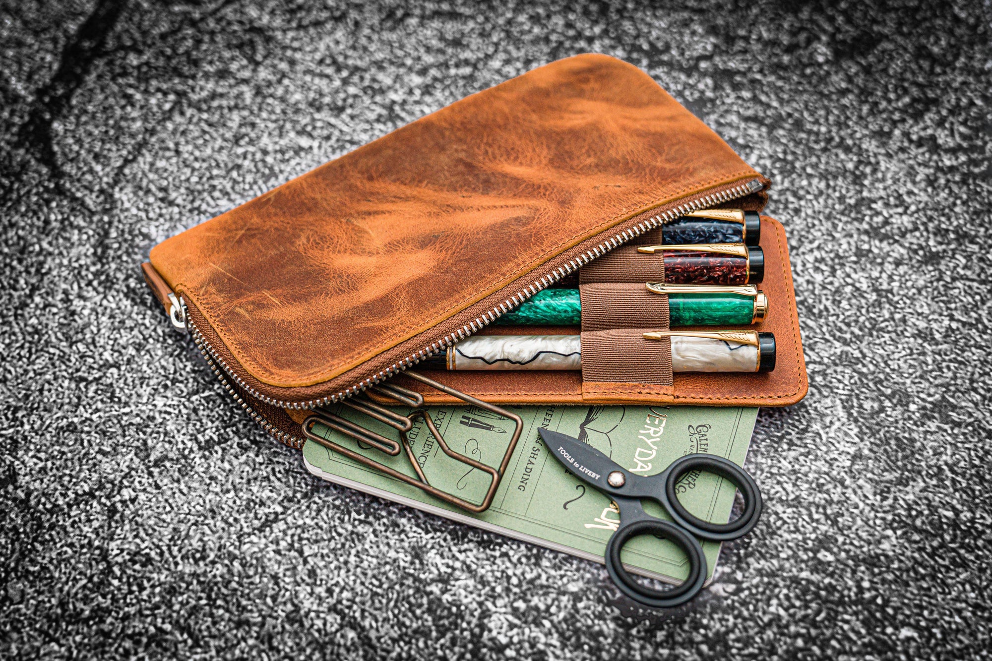 Paiman Leather Pen Holder | Handmade Leather Fountain Pen Pouch