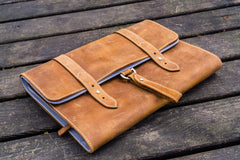 100% Handmade Leather Travel Dopp Kit - Brown - Galen Leather