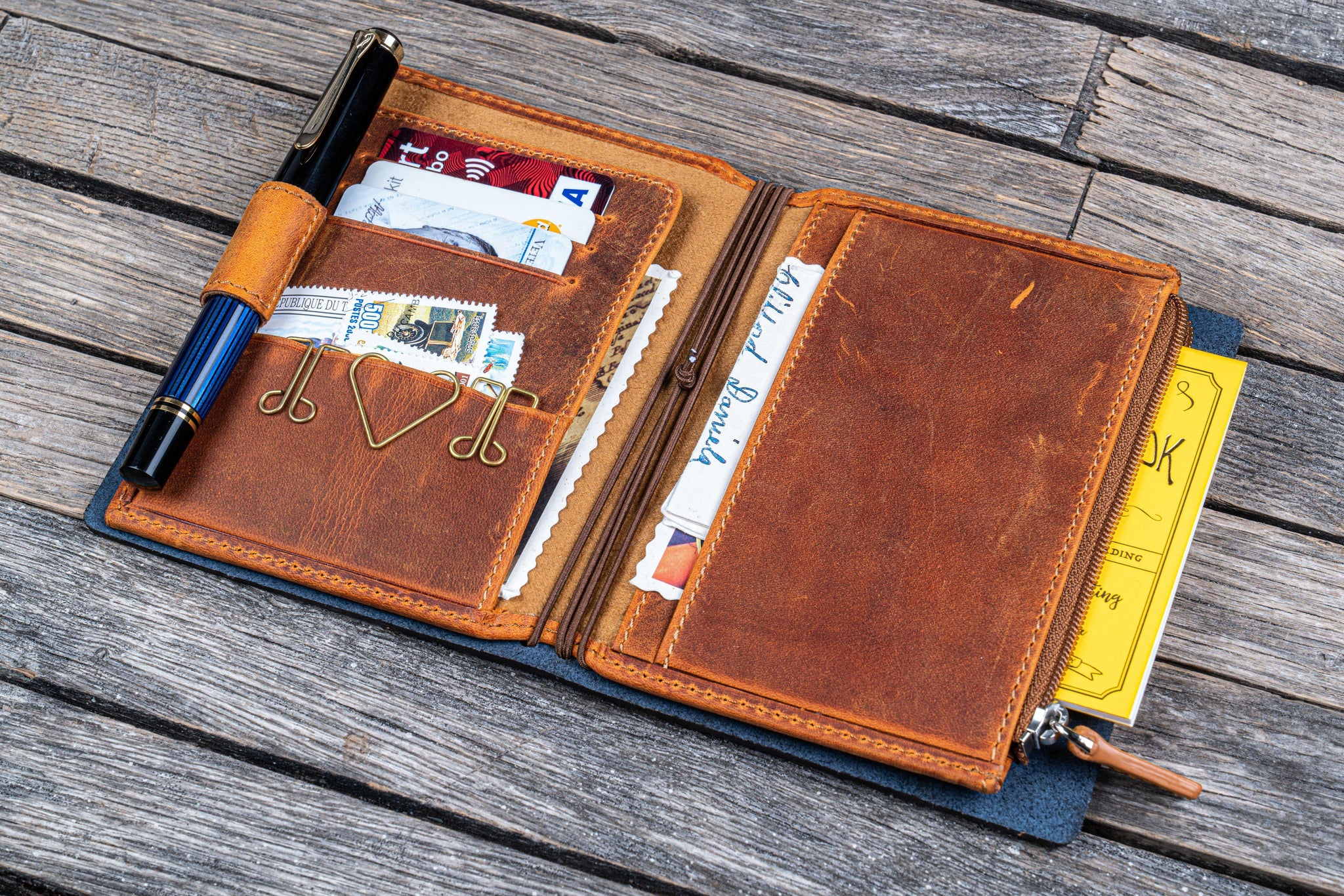 Galen Leather Notebook - Crazy Horse Brown - B6