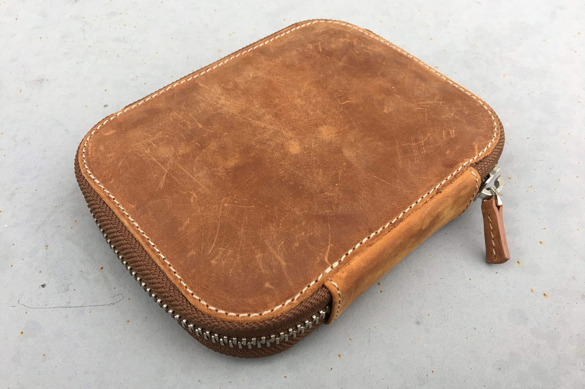 The 7321 Leather Pencil Case - Brown