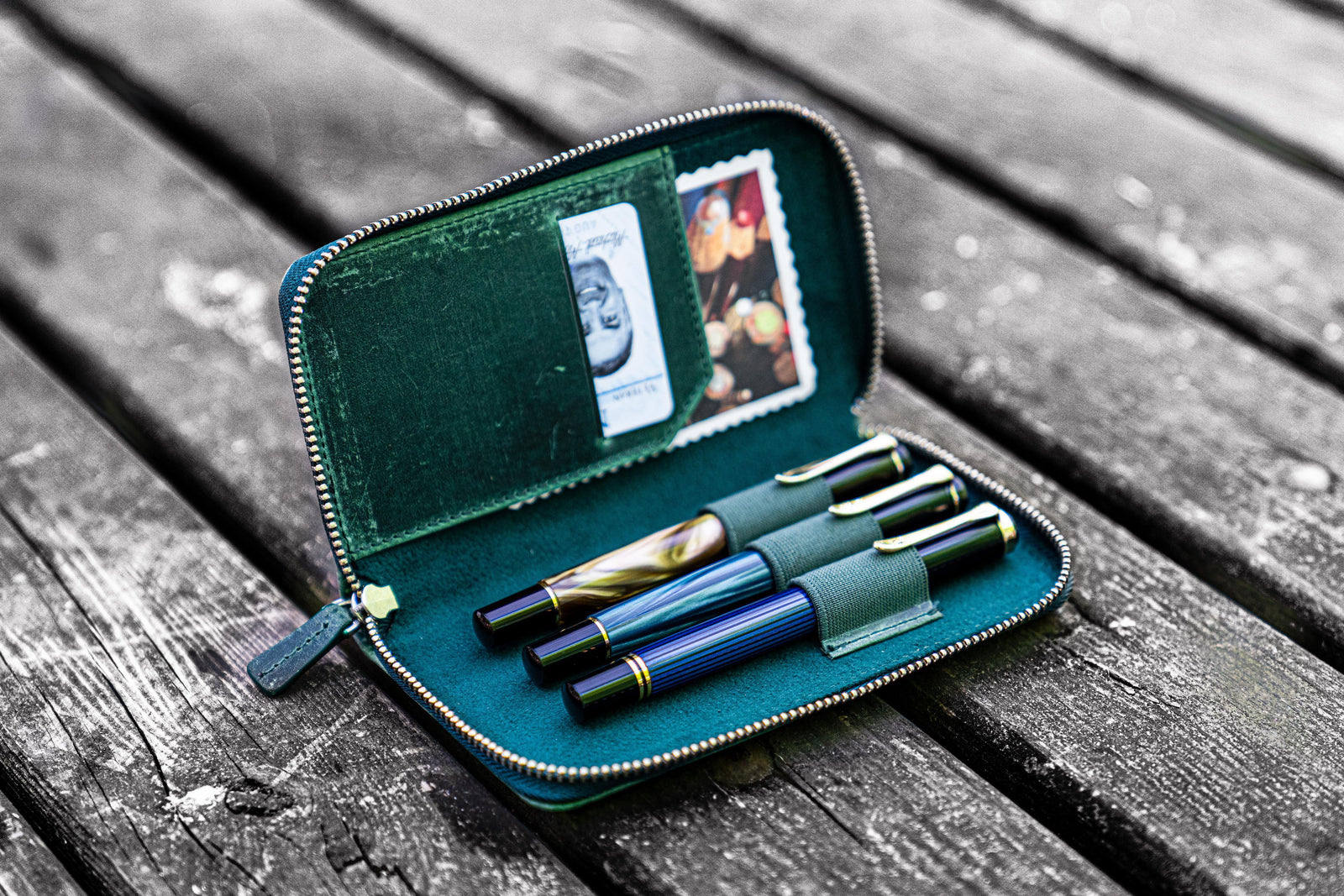 Zippered Pen / Pencil Cases, Sleeves & Pouches - Galen Tagged for-three- pens - Galen Leather