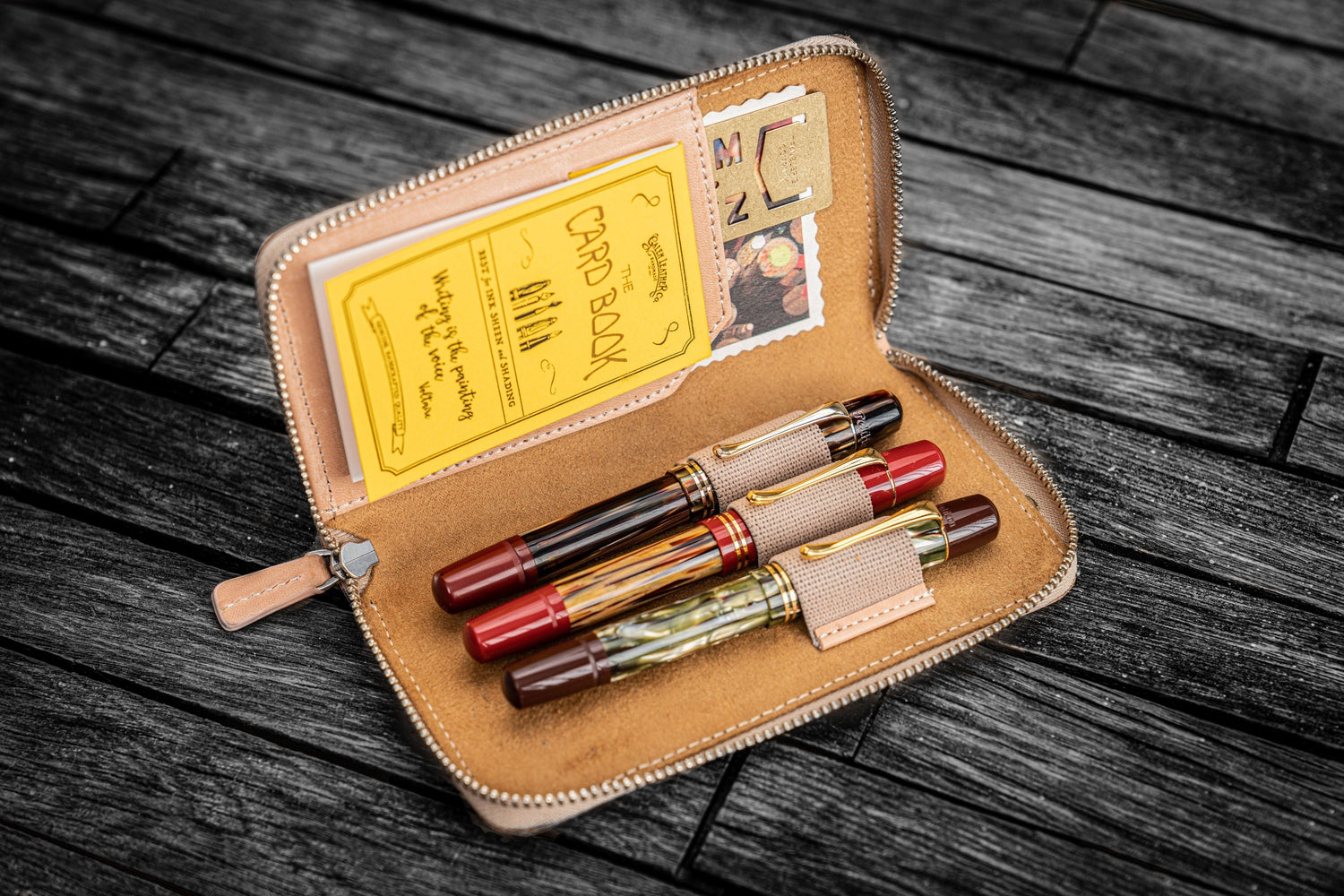 Luxury Genuine Leather 3 Slots Pen Case With Removable Pen Tray Pen Holder  Case School Office Supplies Pouch Creative Gifts - AliExpress
